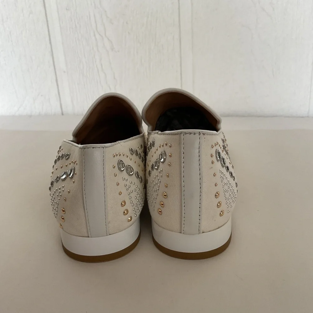 Donald J. PLINER New Leather Studded Loafers size 8 - Picture 8 of 16
